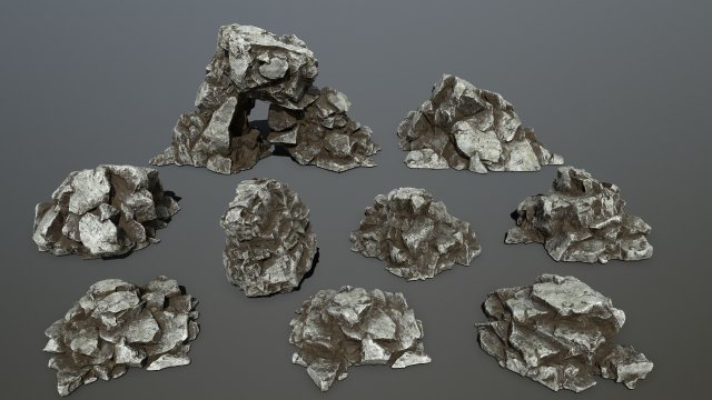 rocks 3D Model .c4d .max .obj .3ds .fbx .stl .blend 