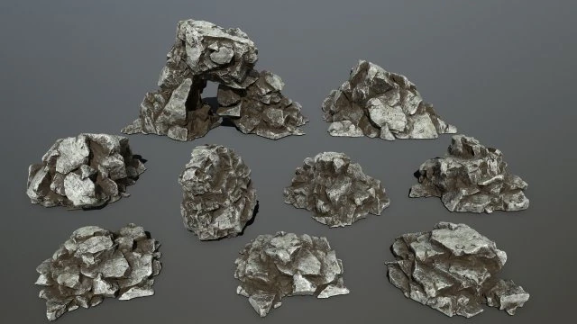 rocks 3D Model .c4d .max .obj .3ds .fbx .stl .blend 