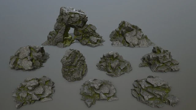 rocks 3D Model .c4d .max .obj .3ds .fbx .stl .blend 