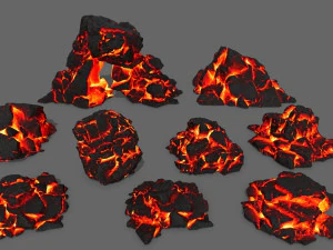 lava rocks 3D Model