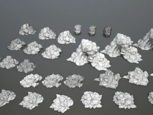 용암 바위 3D 모델