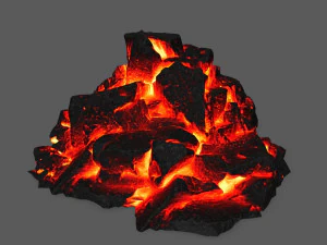 용암 바위 3D 모델
