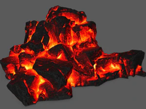 용암 바위 3D 모델