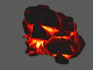 용암 바위 3D 모델