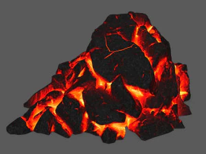 용암 바위 3D 모델