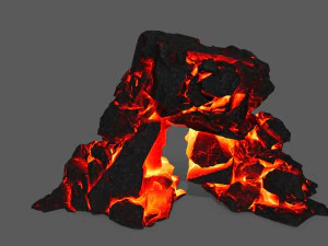 용암 바위 3D 모델