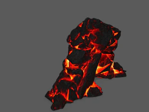 용암 바위 3D 모델