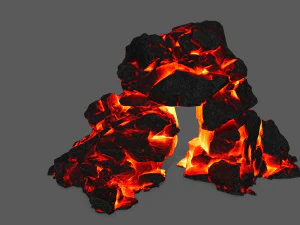 용암 바위 3D 모델
