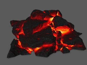 용암 바위 3D 모델