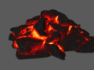 용암 바위 3D 모델