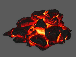 용암 바위 3D 모델