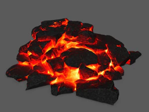 용암 바위 3D 모델