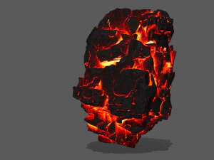 용암 바위 3D 모델