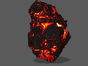 용암 바위 3D 모델