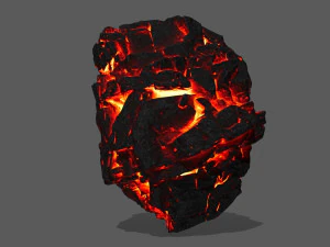 용암 바위 3D 모델