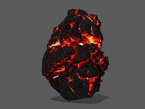 용암 바위 3D 모델