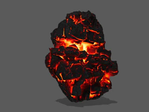 용암 바위 3D 모델
