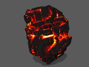 용암 바위 3D 모델