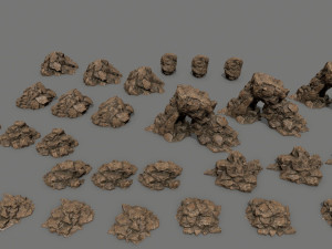 desert rock set 3D 모델