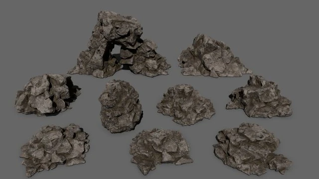 rocks 3D Model .c4d .max .obj .3ds .fbx .stl .blend 
