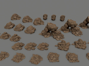 desert rock set 3D Model
