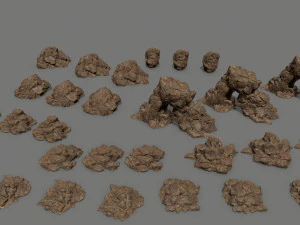 desert rock set 3D Model
