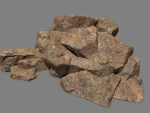 desert rock set 3D Model