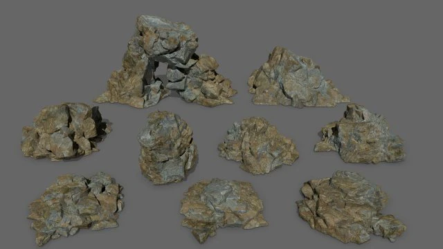 rocks 3D Model .c4d .max .obj .3ds .fbx .stl .blend 