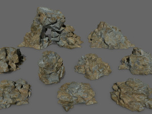 rocks 3D मॉडल