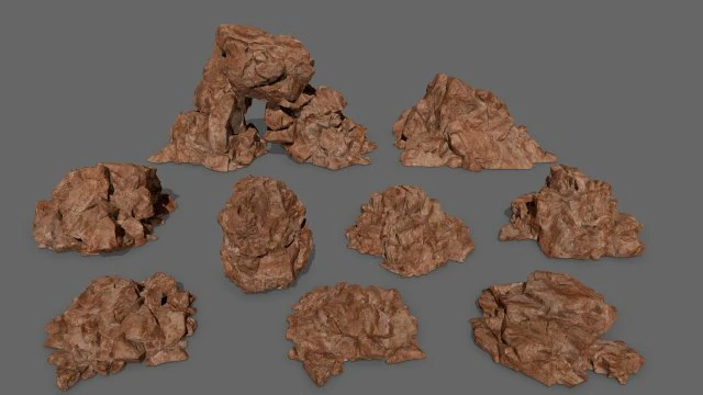 rocks 3D Model .c4d .max .obj .3ds .fbx .stl .blend 