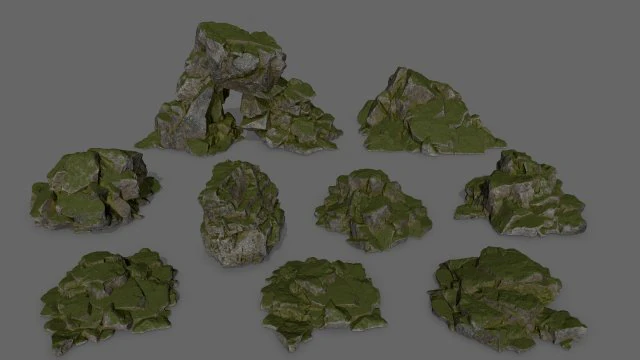 rocks 3D Model .c4d .max .obj .3ds .fbx .stl .blend 