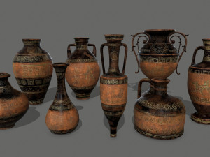 vase set Modello 3D