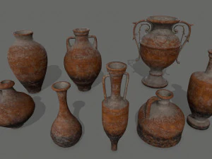 set di vasi Modello 3D