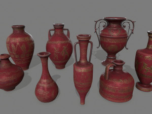 vase set 3D मॉडल