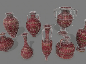 vase set 3D मॉडल