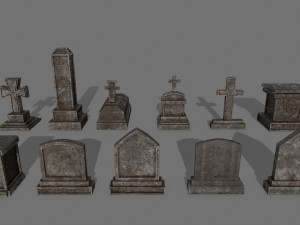 tombstone set 3D Model