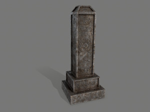 tombstone set 3D मॉडल