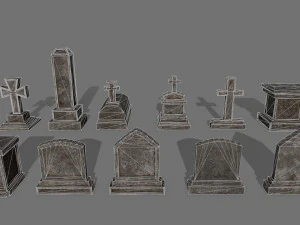 tombstone set 3D Model