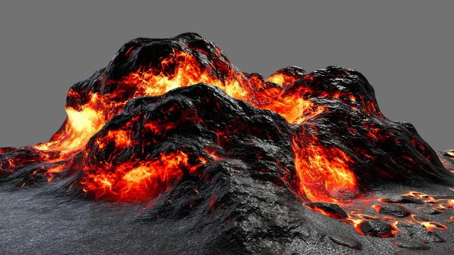 lava rock 3D Model .c4d .max .obj .3ds .fbx .stl .blend 