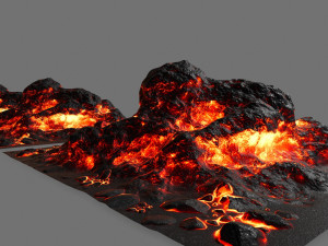 lava rock 3D 模型