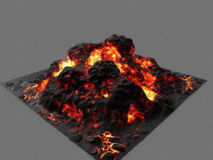 lava rock 3D 模型