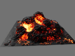 lava rock 3D 模型