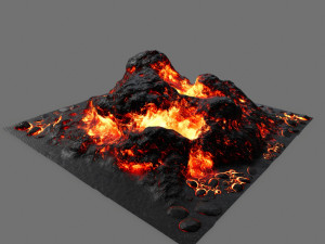 lava rock 3D 模型