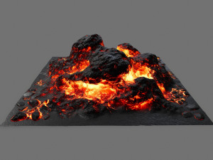 lava rock 3D 模型