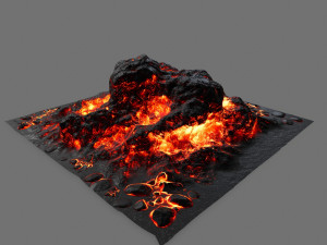 lava rock 3D 模型