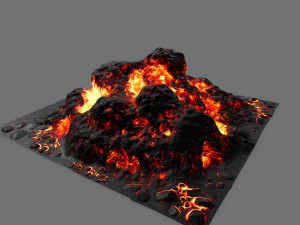 lava rock 3D 模型