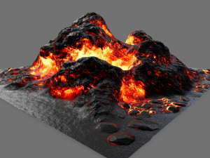 lava rock 3D 模型