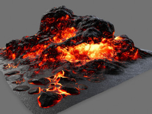 lava rock 3D 模型