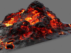 lava rock 3D 模型