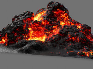 lava rock 3D 模型